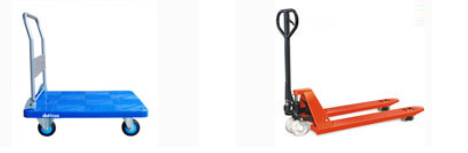運輸貨物買平板手推車還是手動液壓搬運車？